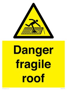 danger fragile roof